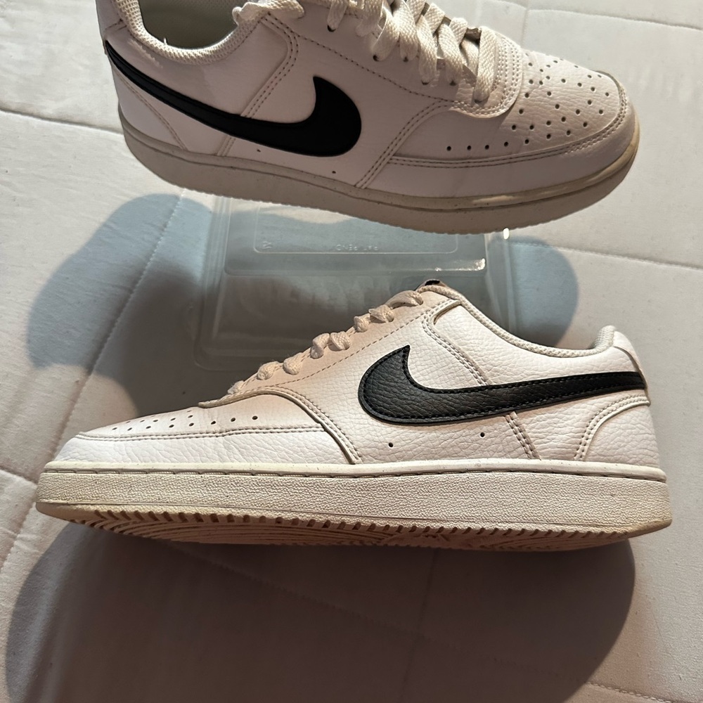 Nike Cream and Black Low-Top Sneakers